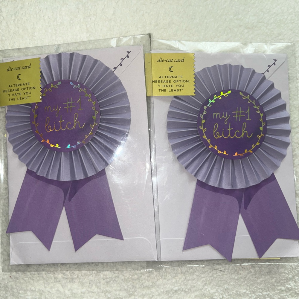 Urban Outfitters #1 Greeting Card Decorative medal NWT 2 pack